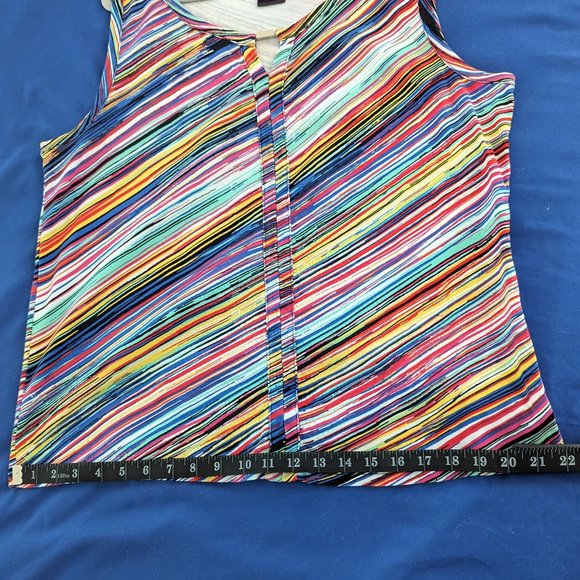 Rafaella Studio Multi-colored sleeveless top size XL - Picture 8 of 9